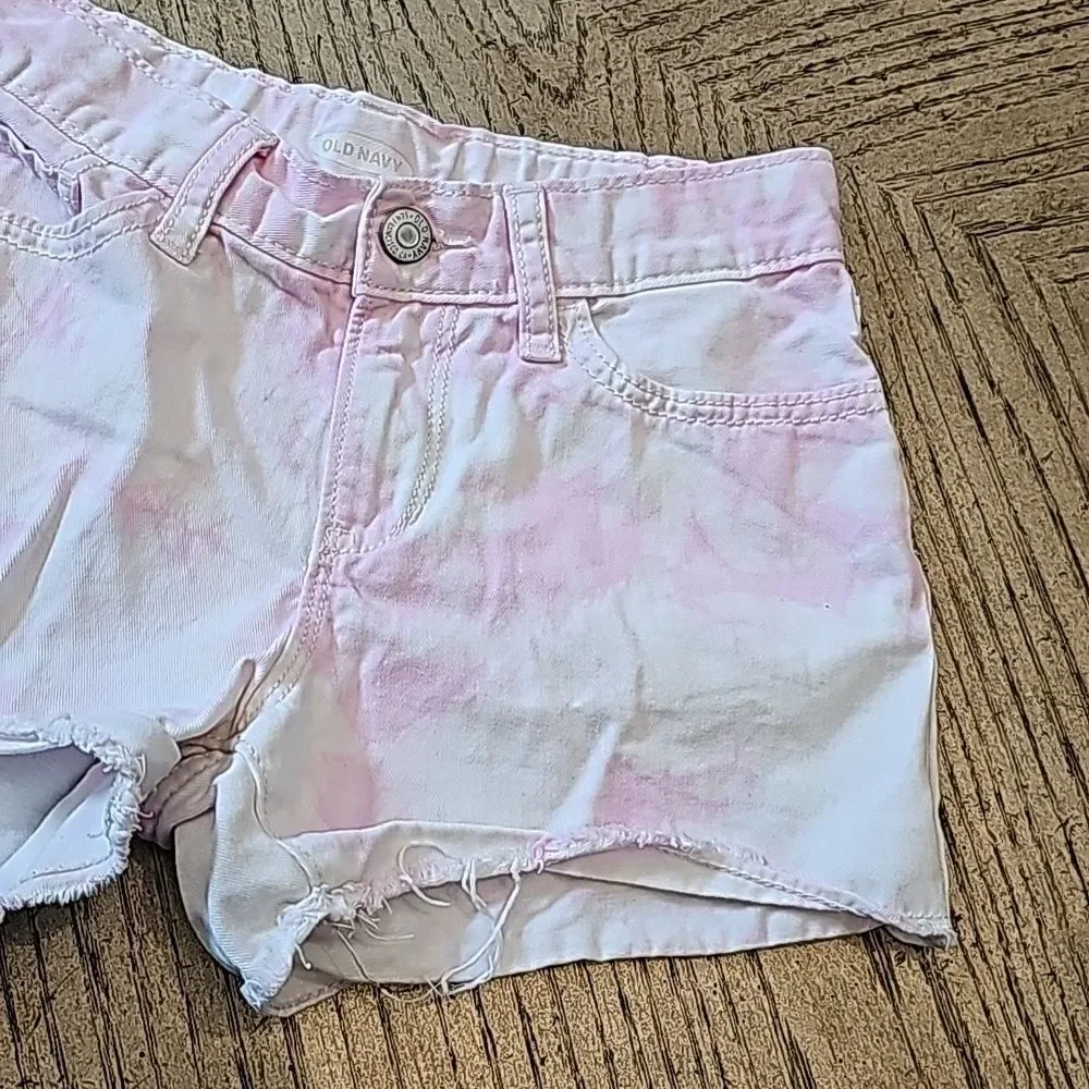 Girls size 10 denim tie dye shorts Old Navy